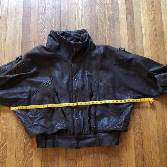 Vintage futuristic Philip Monet pebbled leather bomber jacket size large/XL - Picture 7 of 15